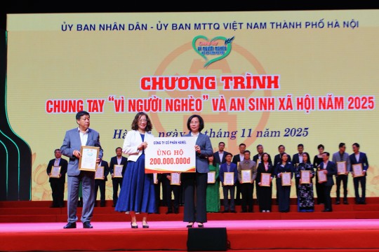 HANEL ỦNG HỘ QUỸ “VÌ NGƯỜI NGHÈO VÀ AN SINH XÃ HỘI NĂM 2025” 200 TRIỆU ĐỒNG